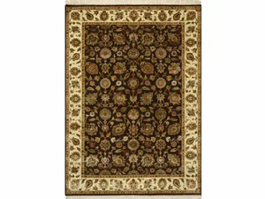 NEPHI QNQ-03 Cocoa Brown/Light Gold - Handmade rug _ Jaipur Rugs